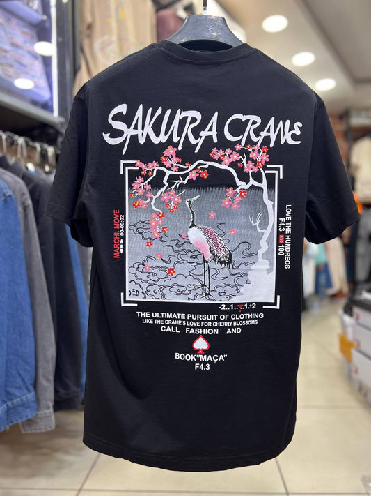 Sakura crane t-shirt